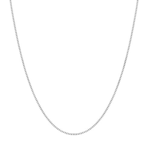 Silver Box Chain Necklace